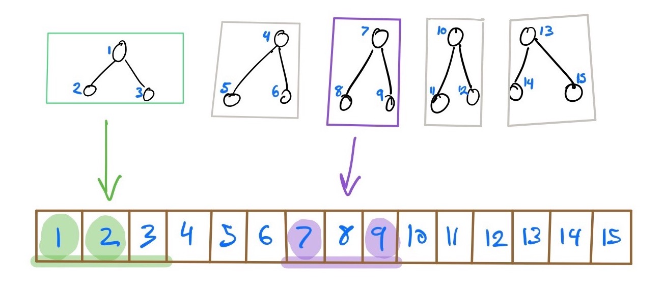 Layout of the tree